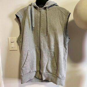 Unisex Grey Hoodie Vest